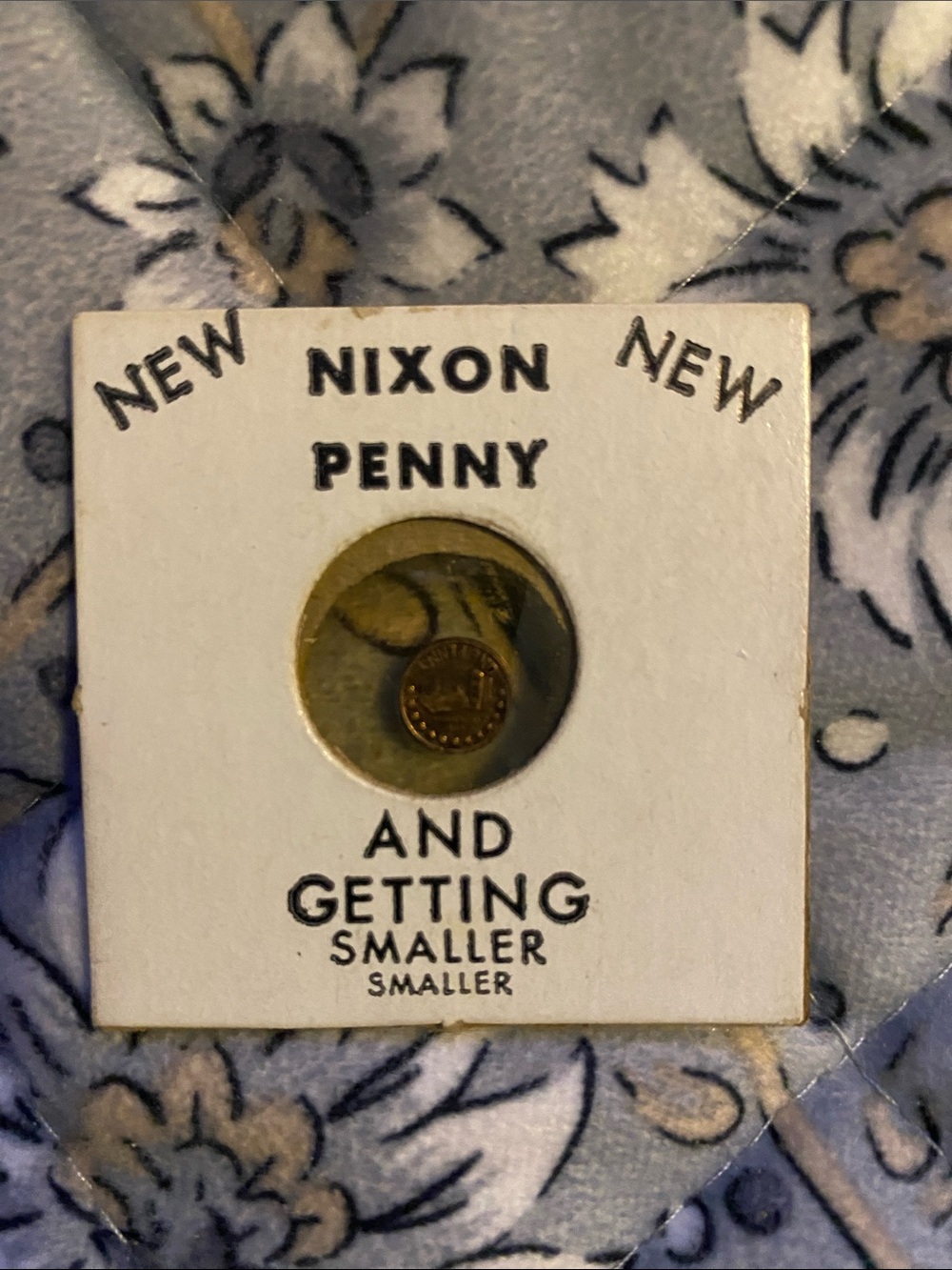 Nixon White Penny Novelty Display with Coin Holder